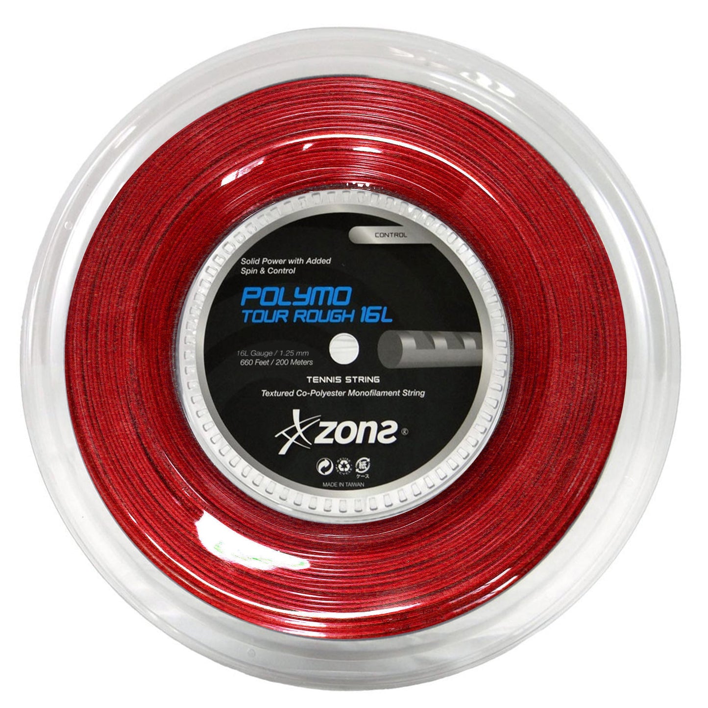Rollo Cuerda Tenis POLYMO TOUR ROUGH 1.25 / 16L Rojo Zons