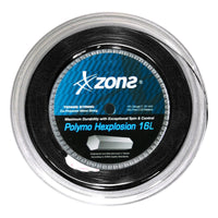 Rollo Cuerda Tenis POLYMO HEXPLOSION 1.28 / 16L 120m Negro Zons