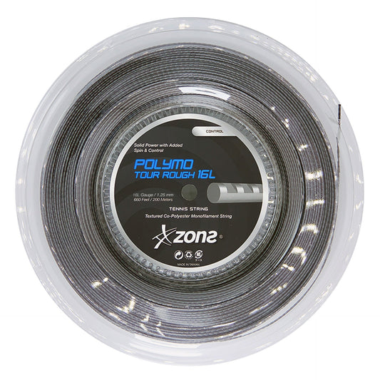 Rollo Cuerda Tenis POLYMO TOUR ROUGH 1.25 / 16L Gris Zons